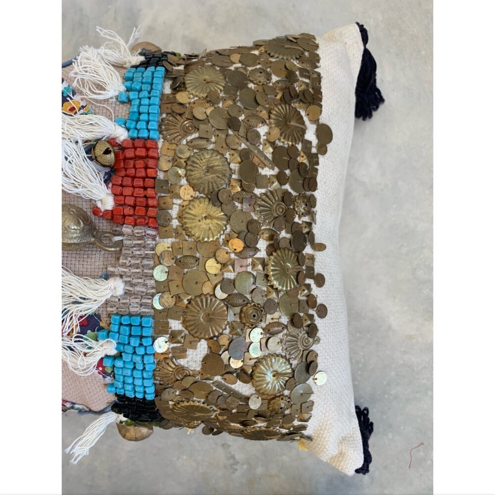 Anthropologie Handcrafted Habibi Beaded + Sequin Pillow Covers (3) - Picture 5 of 8